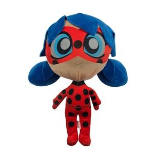 Miraculous Ladybug Chibi Plush Toy Factory Zagtoon Red Black Polka Dot 11in /AA